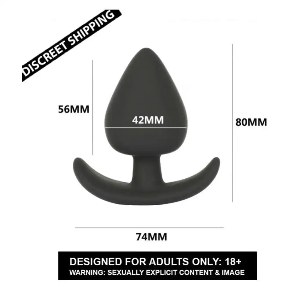 Premium Silicone Butt Plug – Ergonomic Tapered Design for Adults (Black)