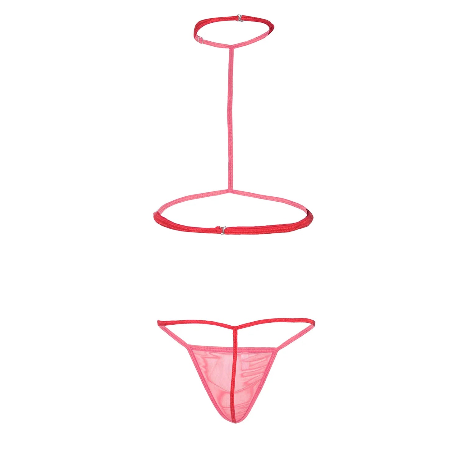 Premium Women’s Floral Lace Halter Bralette & Strappy Panty Set – Elegant Two-Piece Lingerie Ensemble with Modern Harness-Style Neckline