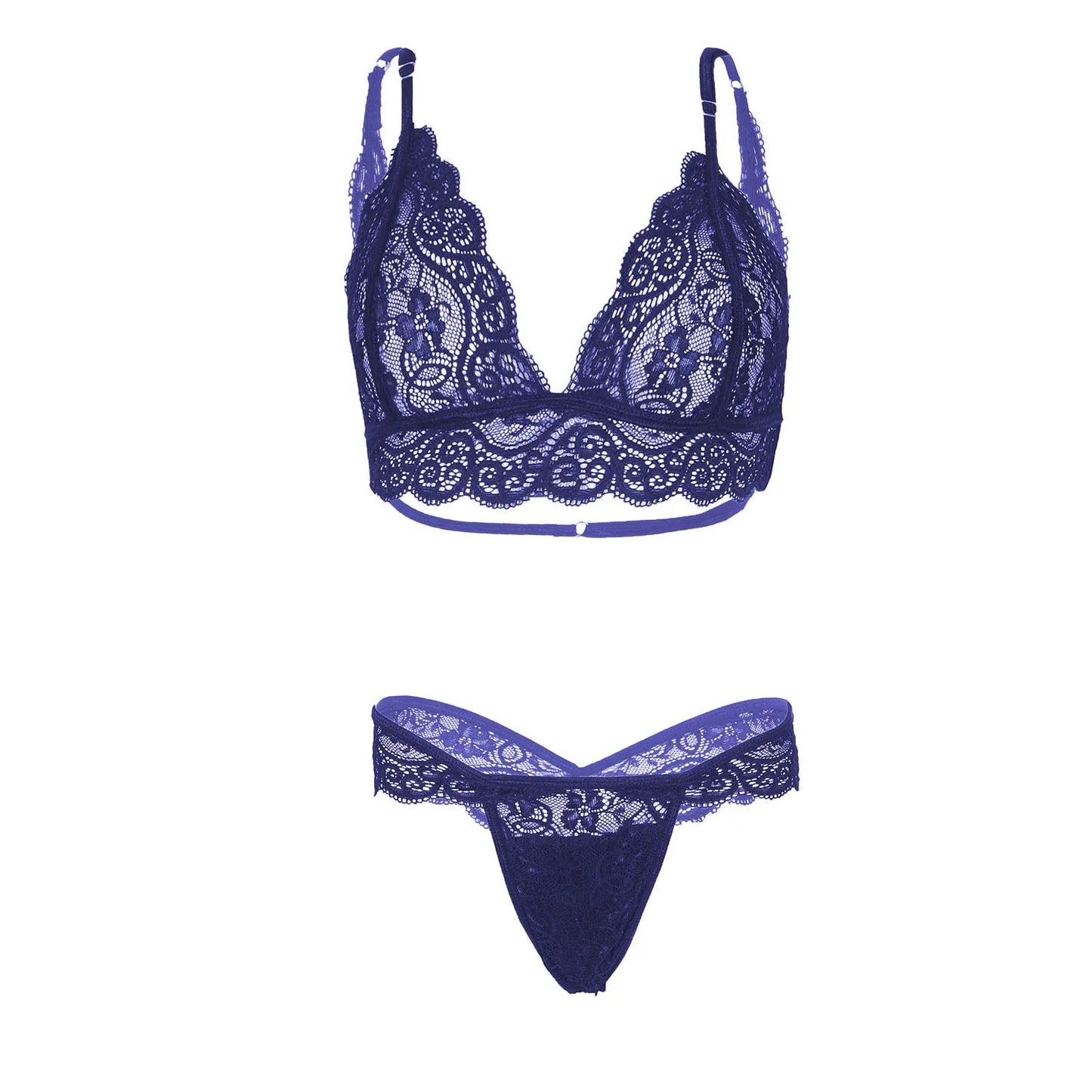 Women Lace Lingerie Set Push Up Bralette and Bikini Panty Set Soft Stretch Designer Innerwear for Women