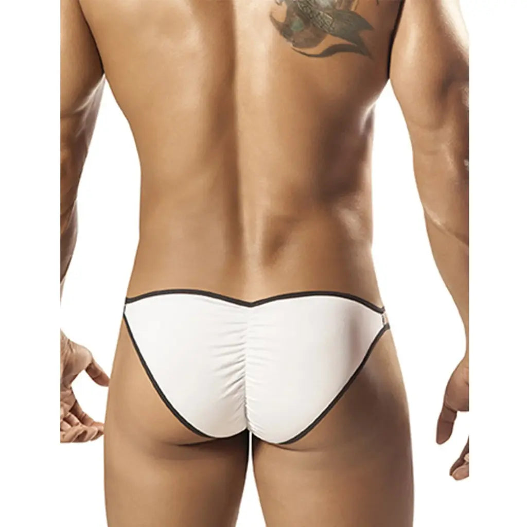 Men’s Sheer Panel Minimal Exotic Brief – Soft Stretch Low Rise Underwear
