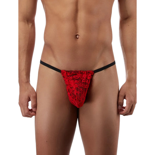 Men’s Floral Lace Minimal Thong