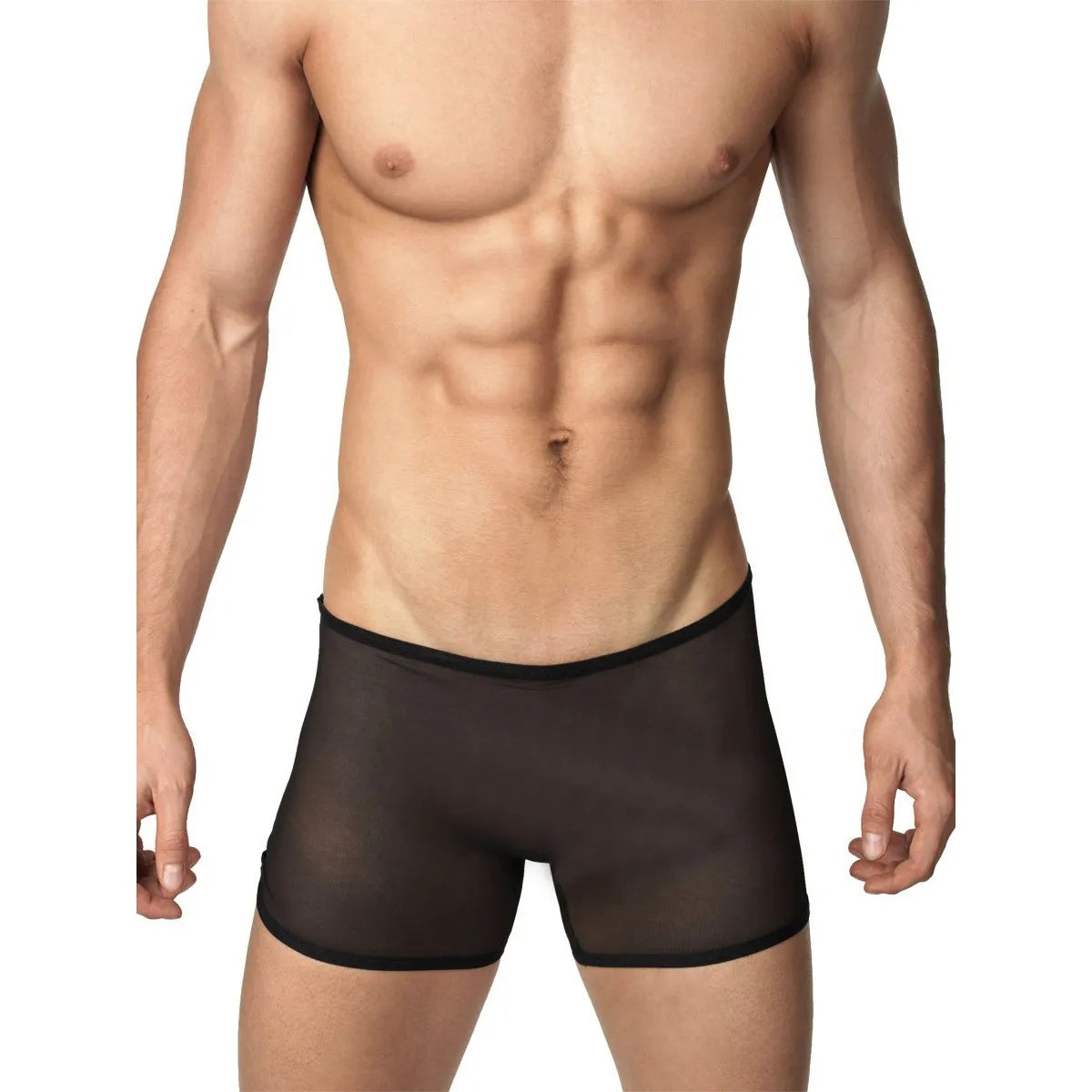 Men's Sheer Mesh Boxer Brief Shorts - Ultra Lightweight Stretch Fit Transparent Men's Innerwear