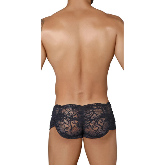 Men's Floral Lace Transparent Trunk Boxer - Stretch Designer Romantic Luxury Innerwear