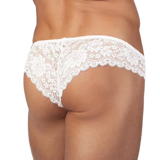 Men’s Floral Lace Bikini Brief Panty – Ultra Soft Stretch Lace Exotic Men’s Lingerie