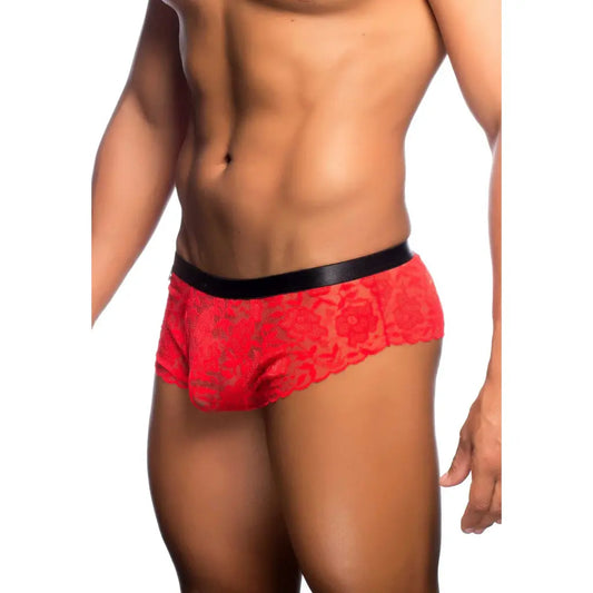 Men’s Floral Lace Bikini Brief – Ultra Low Rise Exotic Men’s Underwear