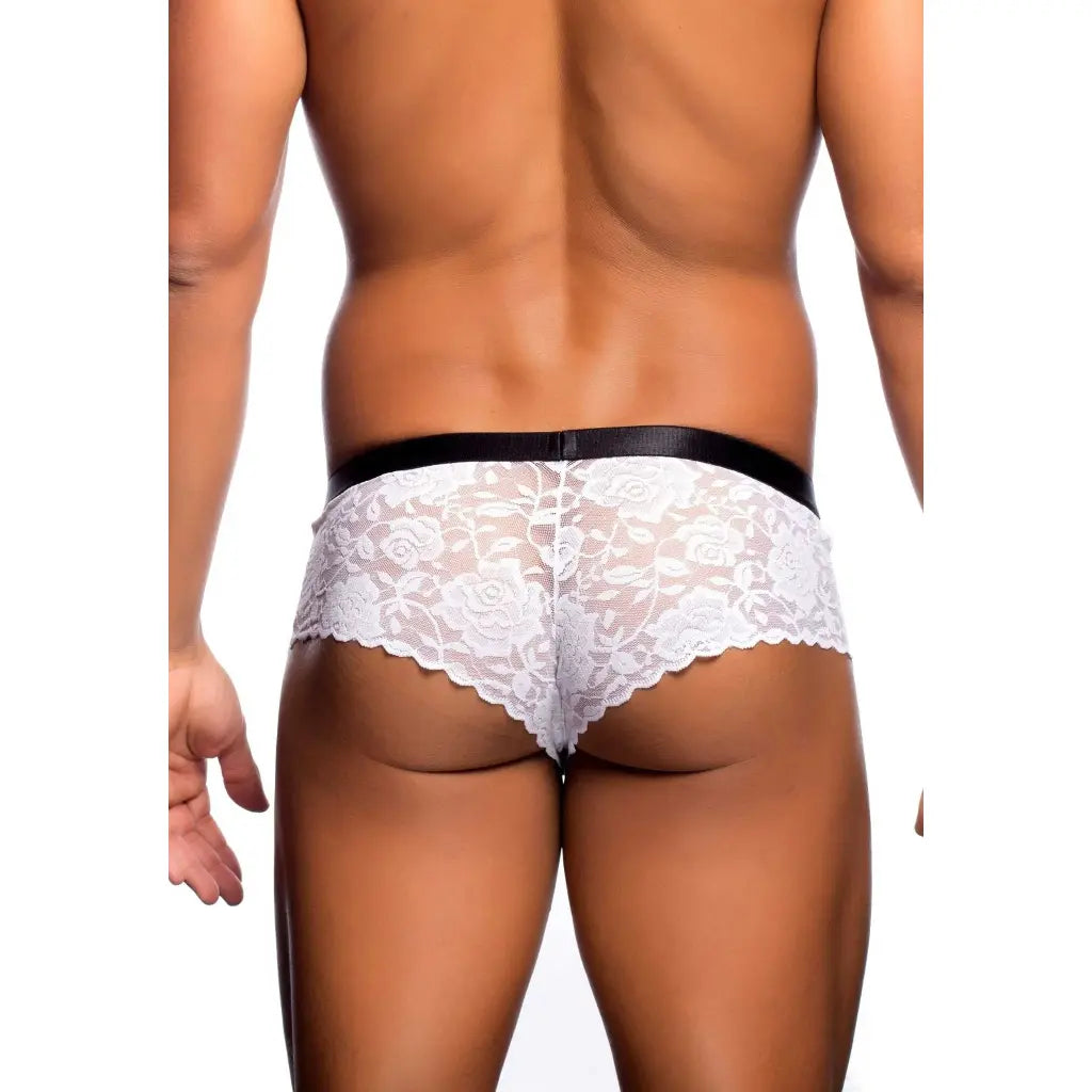 Men’s Floral Lace Bikini Brief – Ultra Low Rise Exotic Men’s Underwear
