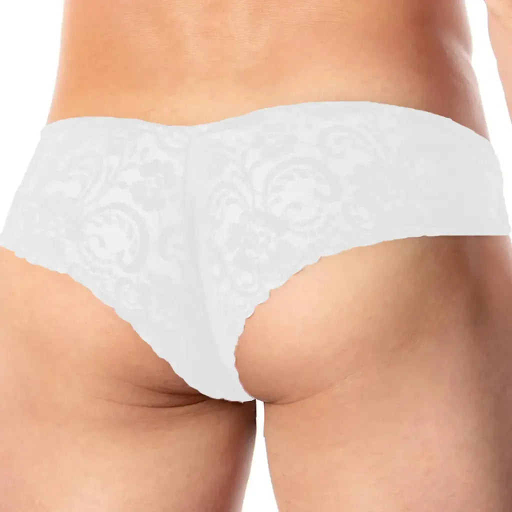 Men’s Sheer Lace Bikini Brief – Ultra Low Rise Exotic Men’s Underwear