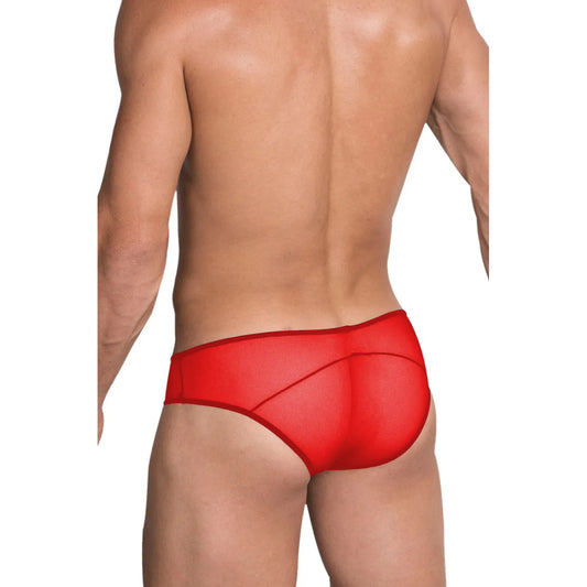 Men’s Sheer Mesh Bikini Brief – Transparent Low Rise Lingerie