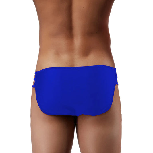 Men’s Triple Strap Low Rise Exotic Brief – Soft Stretch Minimal Underwear
