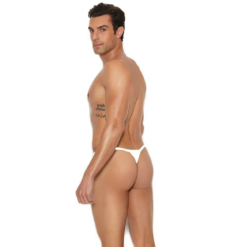 Men’s Ultra Minimal Low Rise Thong – Soft Stretch Exotic Intimate Underwear