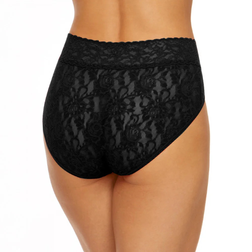 Women’s High Waist Floral Lace Brief Panty – Soft Stretch Sexy Lingerie Bottomwear