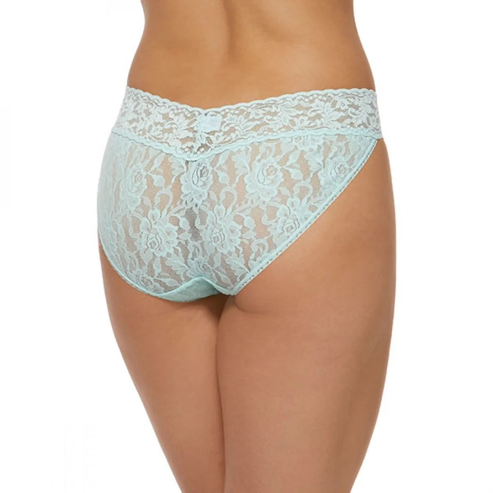 Women’s Floral Lace Low-Rise Bikini Panty – Elegant Semi-Sheer Designer Bottomwear