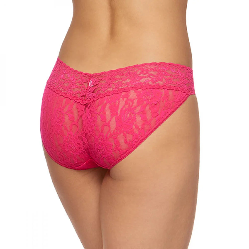 Women’s Floral Lace Low-Rise Bikini Panty – Elegant Semi-Sheer Designer Intimate Bottomwear