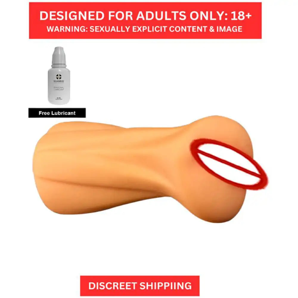 Male non-vibrating pocket massager with compact handheld design and soft flexible construction.