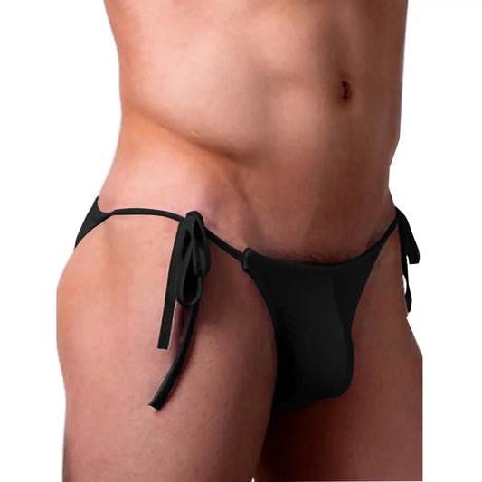 men’s Multicolor tie-side micro bikini brief with adjustable side straps