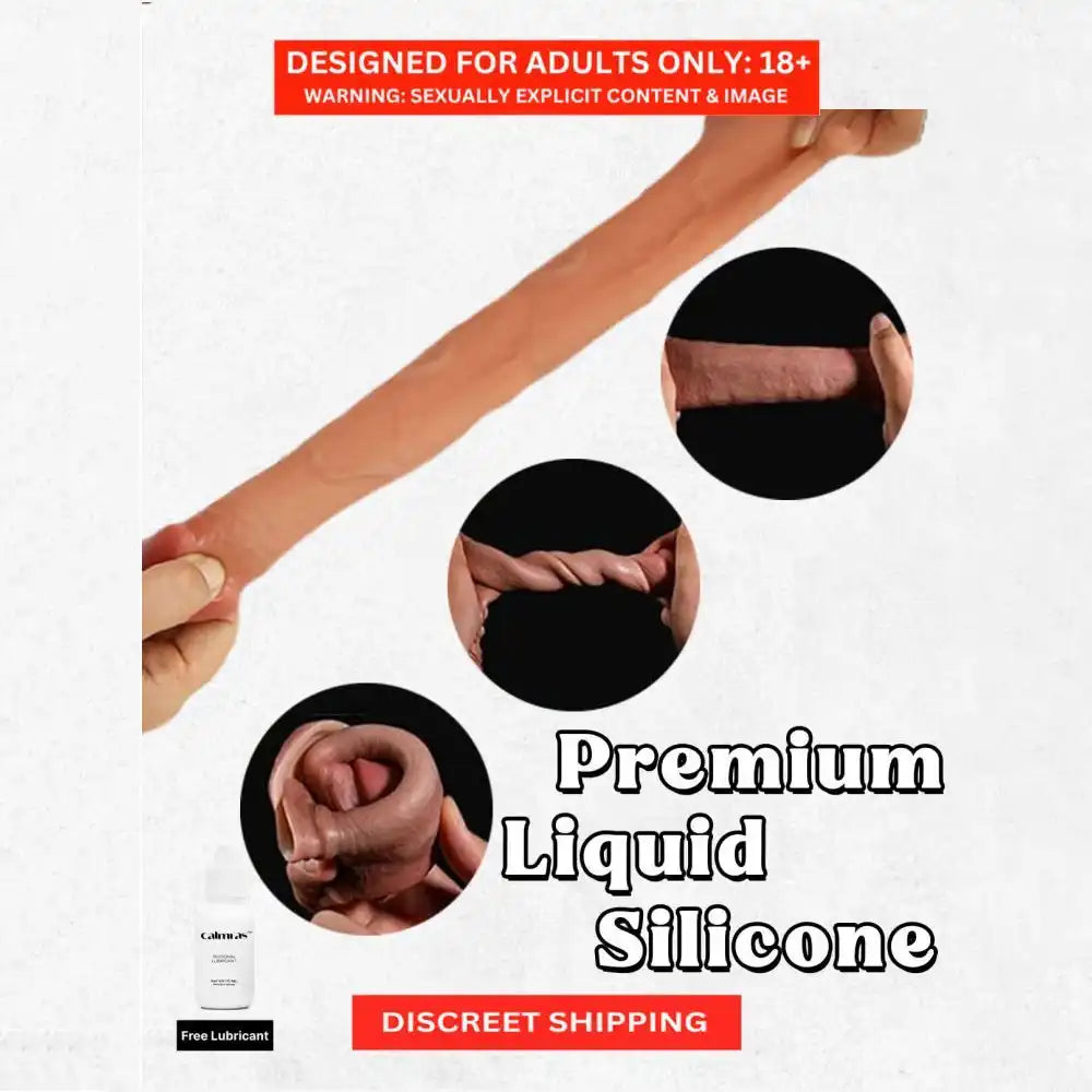 Brown reusable silicone extension sleeve with realistic textured surface and flexible design.
