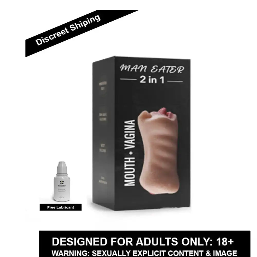 3D dual-entry realistic pocket massager for men with soft-touch reusable construction.
