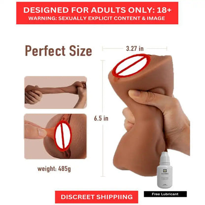 6.5 inch gentle grip pocket massager for men with soft flexible reusable design.