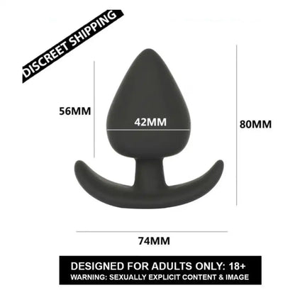 Premium Silicone Butt Plug – Ergonomic Tapered Design for Adults (Black)
