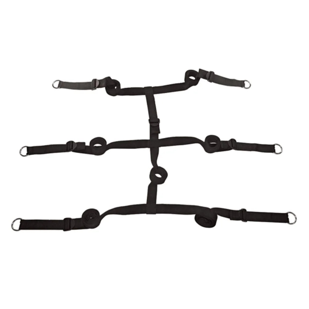Full Bed Restraint Bondage System – Adjustable 4-Point Bed Restraint Kit for Couples