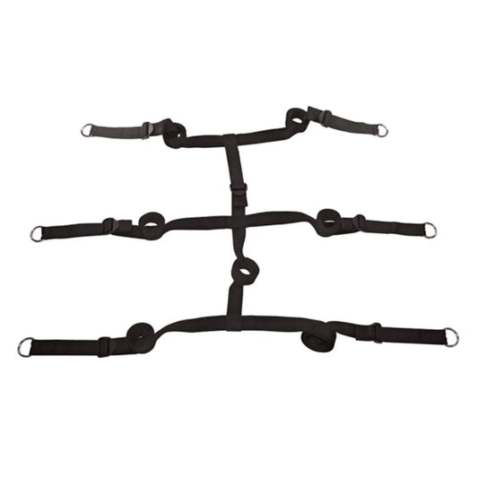 Full Bed Restraint Bondage System – Adjustable 4-Point Bed Restraint Kit for Couples