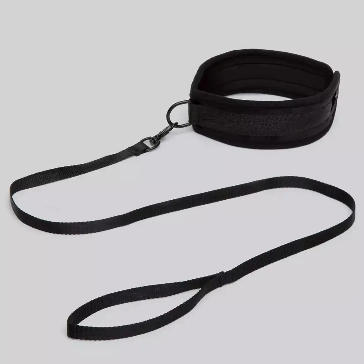 Padded Collar and Leash Bondage Set for Beginners – Adjustable Soft Neck Collar with Lead Strap