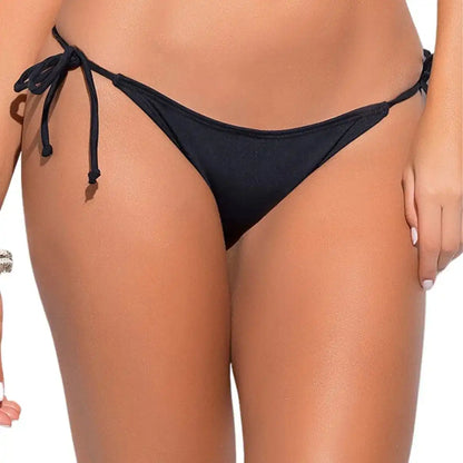 Women’s Adjustable Tie Side Thong Panty – Minimal Coverage Stretch Lingerie Bottomwear