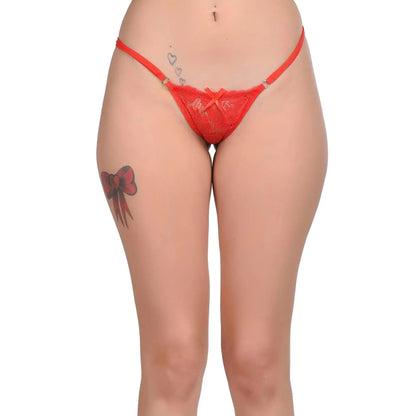 Women’s Floral Lace Adjustable Thong – Elegant Low-Rise Minimalist Intimate Bottomwear