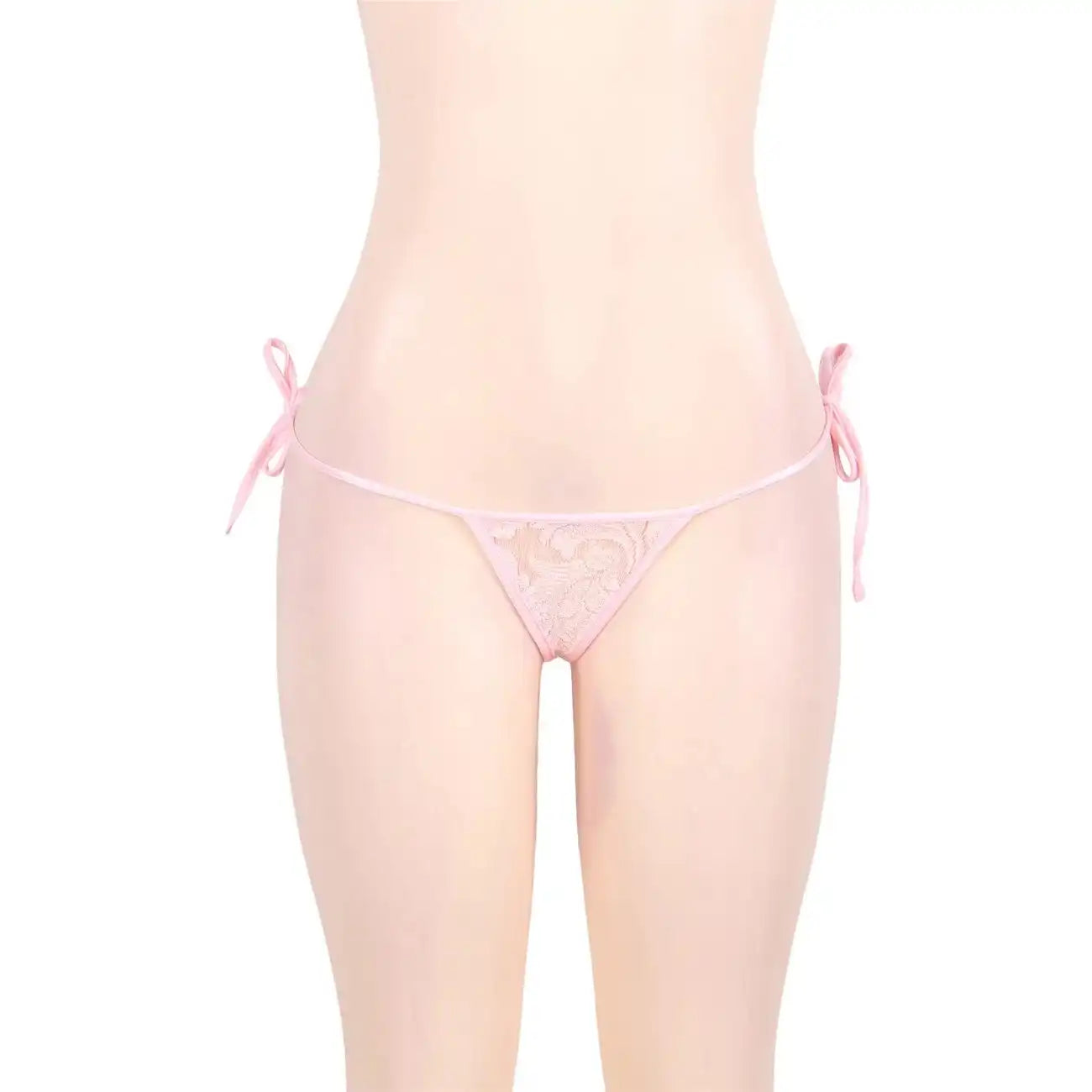 Women’s Tie-Side Floral Lace Thong – Elegant Minimalist Designer Intimate Bottomwear