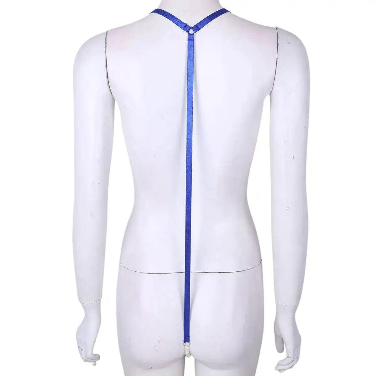 Women’s Minimalist Body Strap Harness – Adjustable Elastic Lingerie Accessory with Pearl Detail