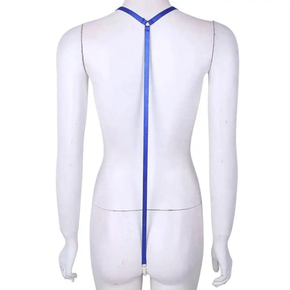 Women’s Minimalist Body Strap Harness – Adjustable Elastic Lingerie Accessory with Pearl Detail
