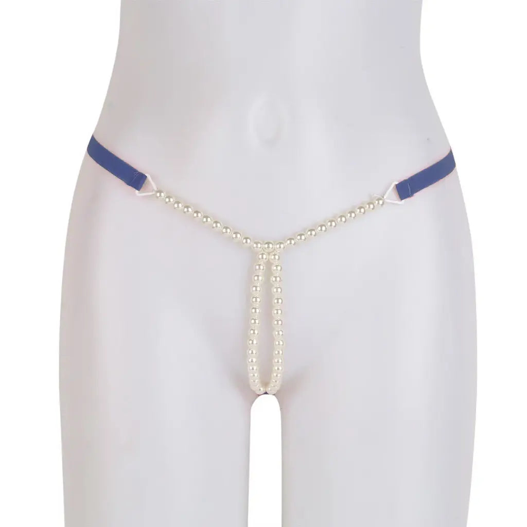 Women’s Pearl Chain Minimalist Thong – Adjustable Designer Intimate Bottomwear