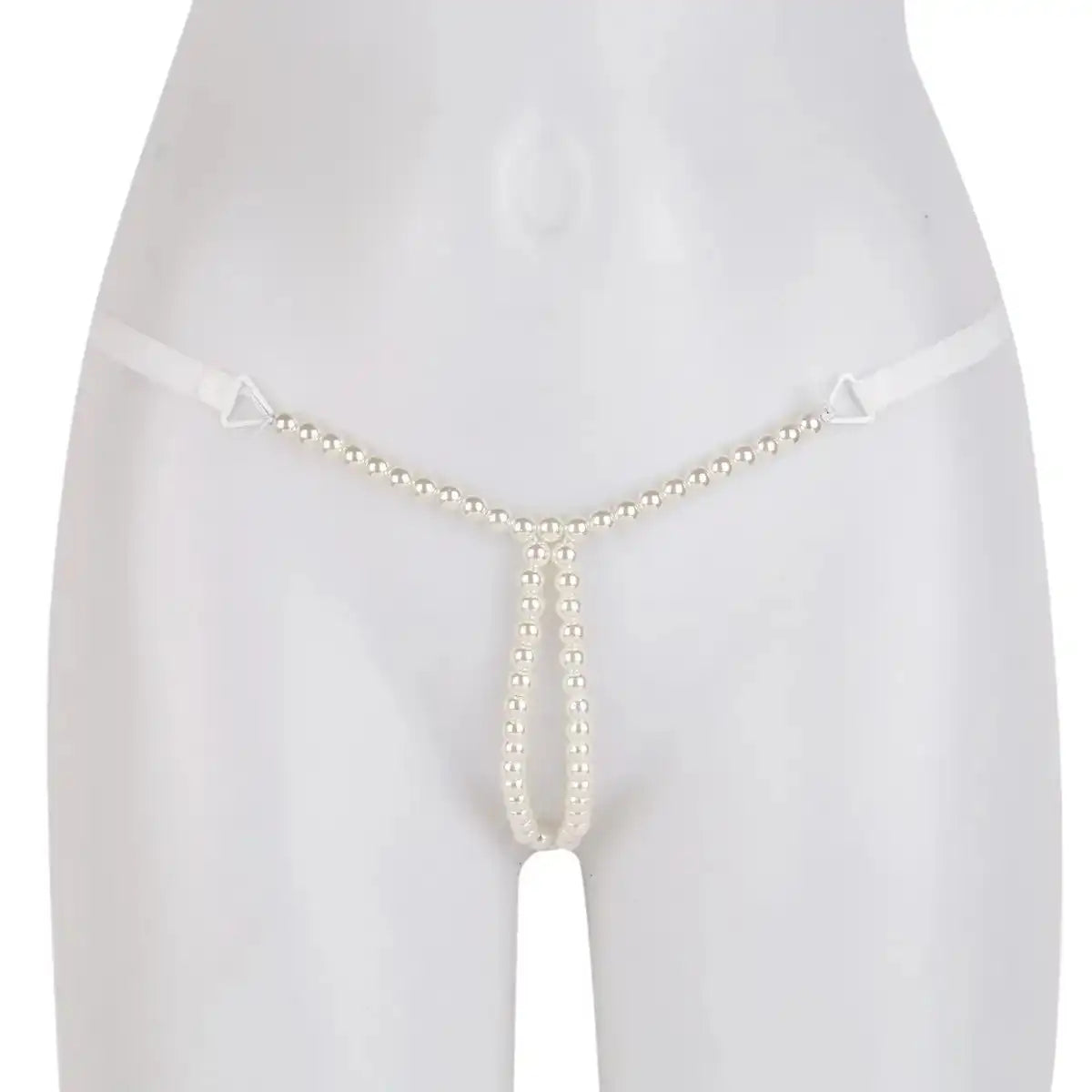 Women’s Pearl Chain Minimalist Thong – Adjustable Designer Intimate Bottomwear
