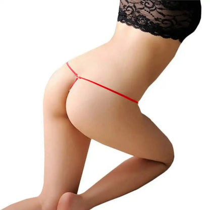 Women’s Pearl Chain Minimalist Thong – Luxury Adjustable Designer Intimate Bottomwear
