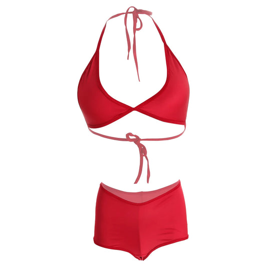 Women Satin Lingerie Set Halter Neck Bralette and Boyshort Panty Set Soft Stretch Designer Innerwear for Women