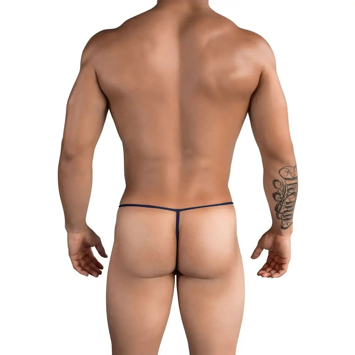 men wearing Multicolor minimal ring strap pouch thong underwear