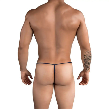 men wearing Multicolor minimal ring strap pouch thong underwear