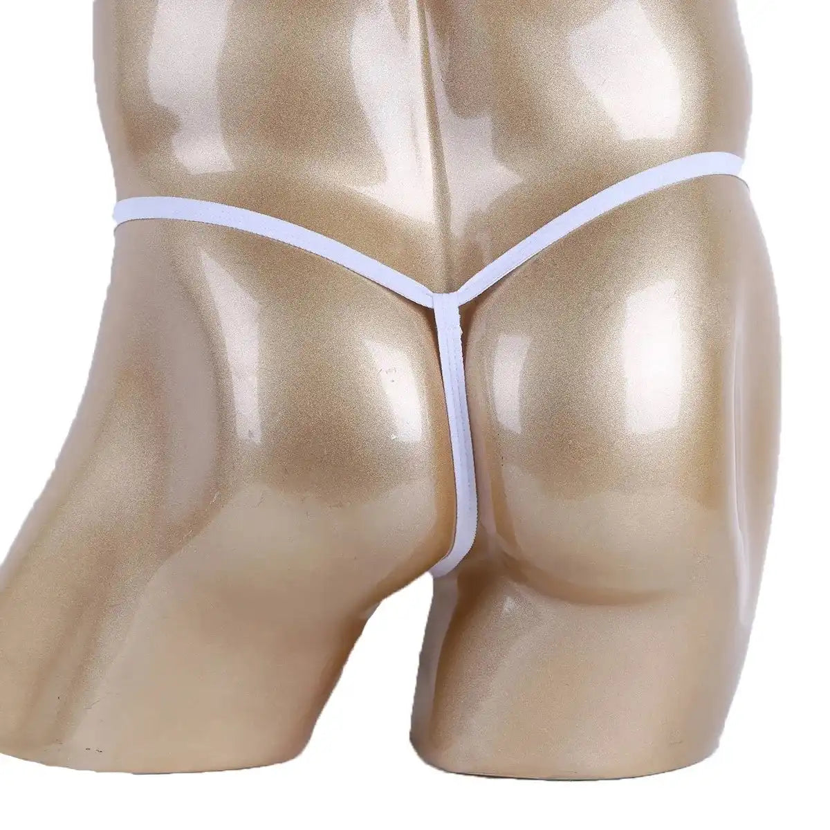 Men’s Multicolor Beaded Ring Minimal Strap Thong