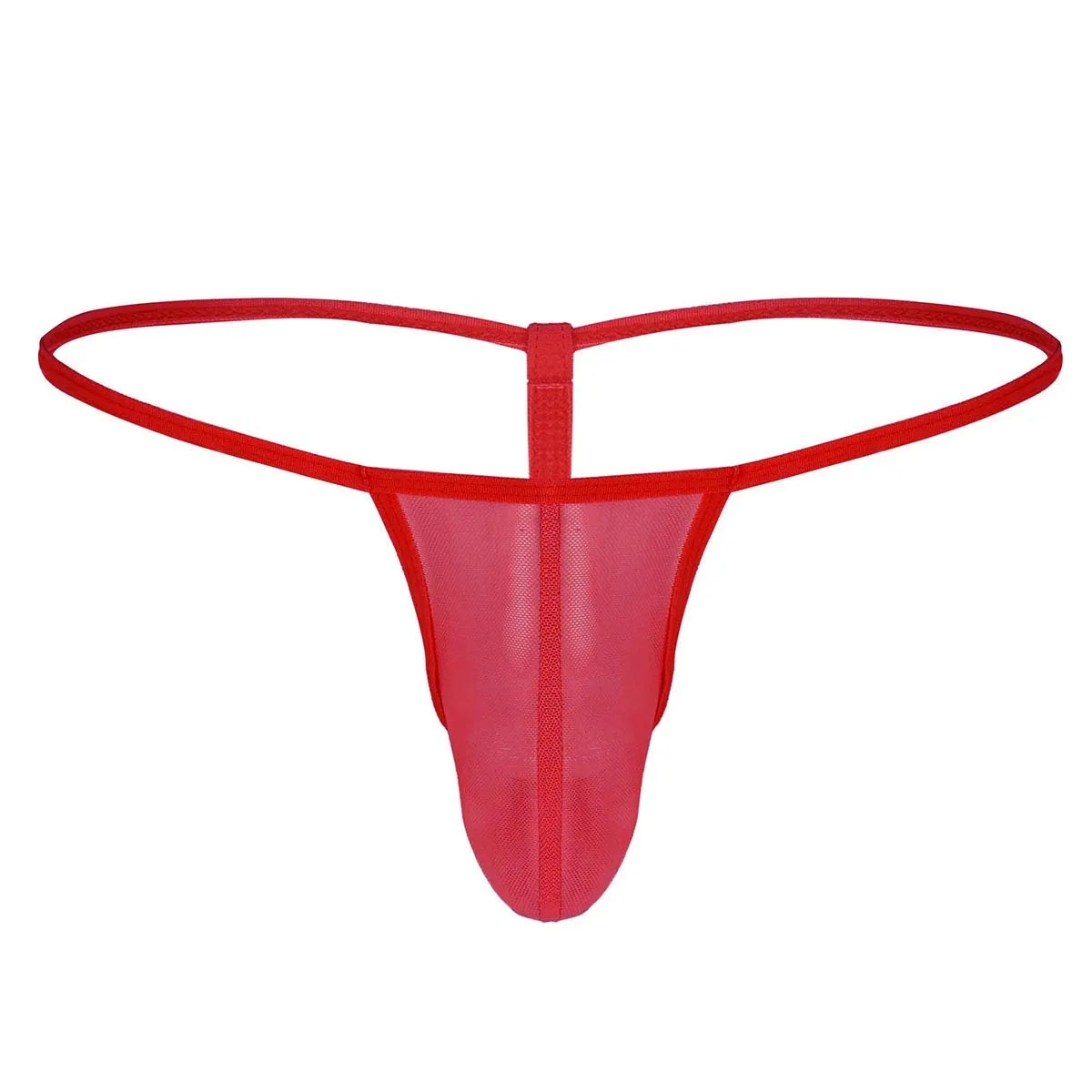 Men’s Multicolor Sheer Mesh Minimal G-String Thong