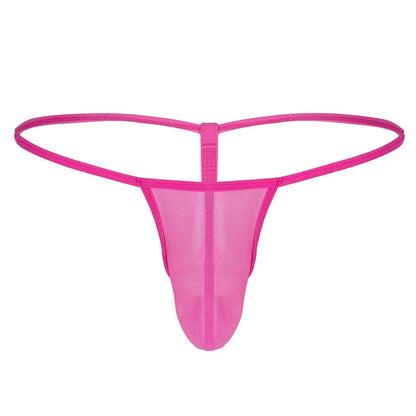 Men’s Multicolor Sheer Mesh Minimal G-String Thong