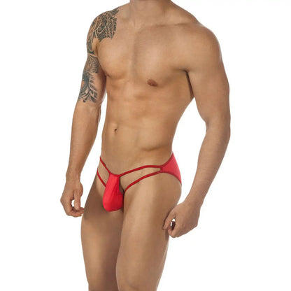 Men’s Sheer Panel Minimal Exotic Brief – Soft Stretch Low Rise Underwear