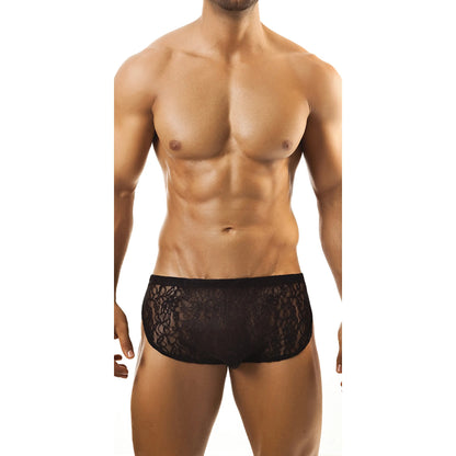Men’s Multicolor Floral Lace Transparent Bikini Brief