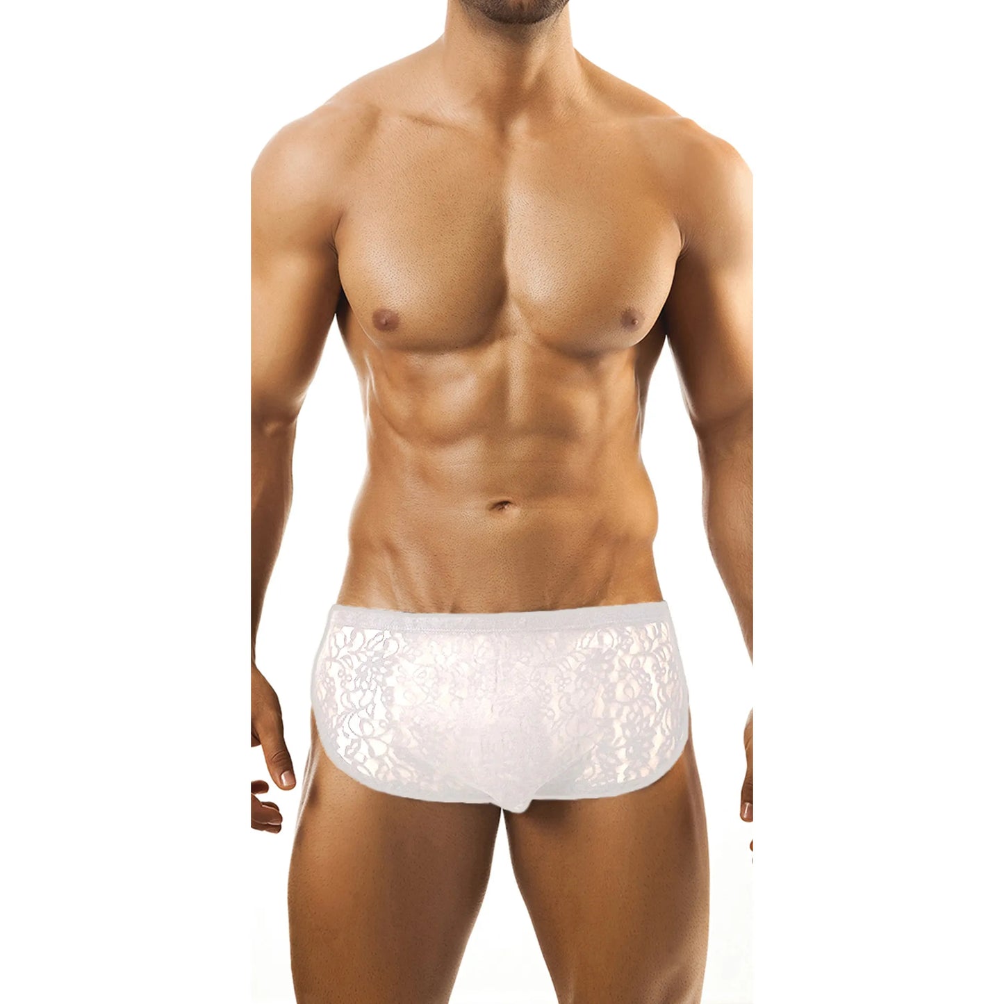 Men’s Multicolor Floral Lace Transparent Bikini Brief