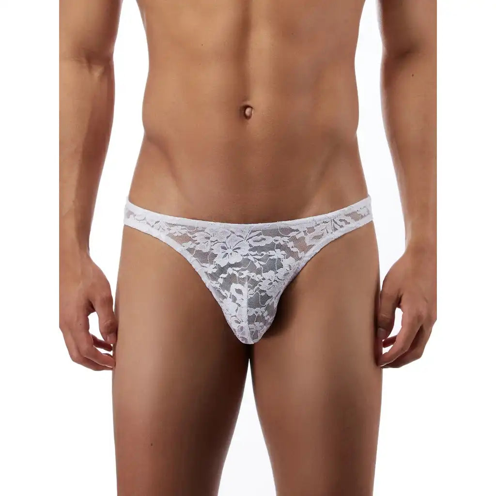 Men’s Floral Lace Low Rise Brief