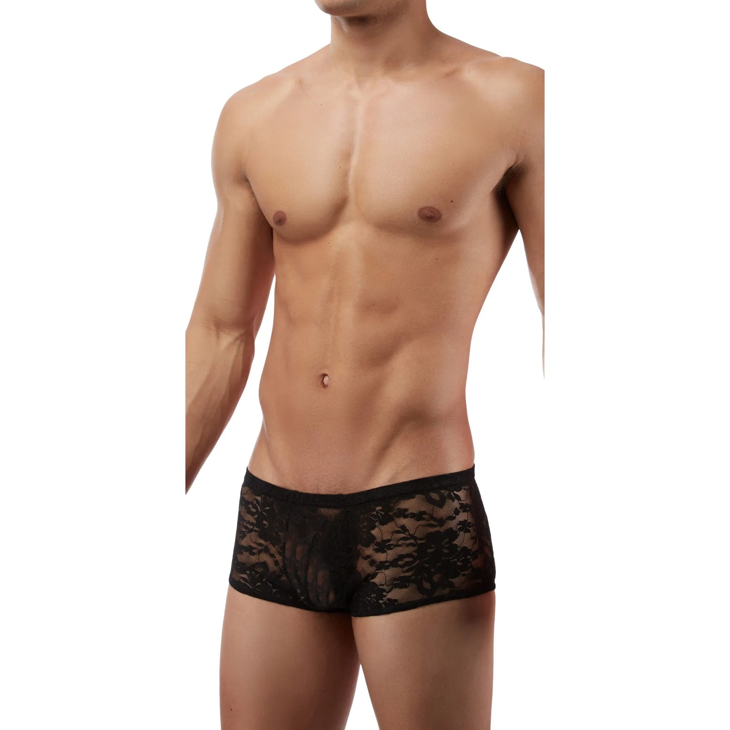 Men’s Floral Lace Transparent Trunk