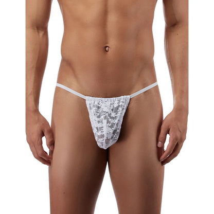 Men’s Floral Lace Minimal Thong