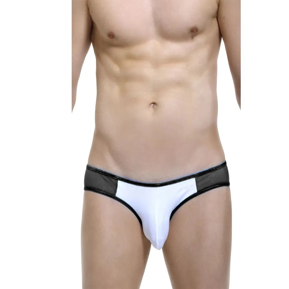 Men’s Contrast Mesh Bikini Brief – Low Rise Designer Underwear