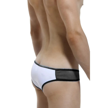 Men’s Contrast Mesh Bikini Brief – Low Rise Designer Underwear