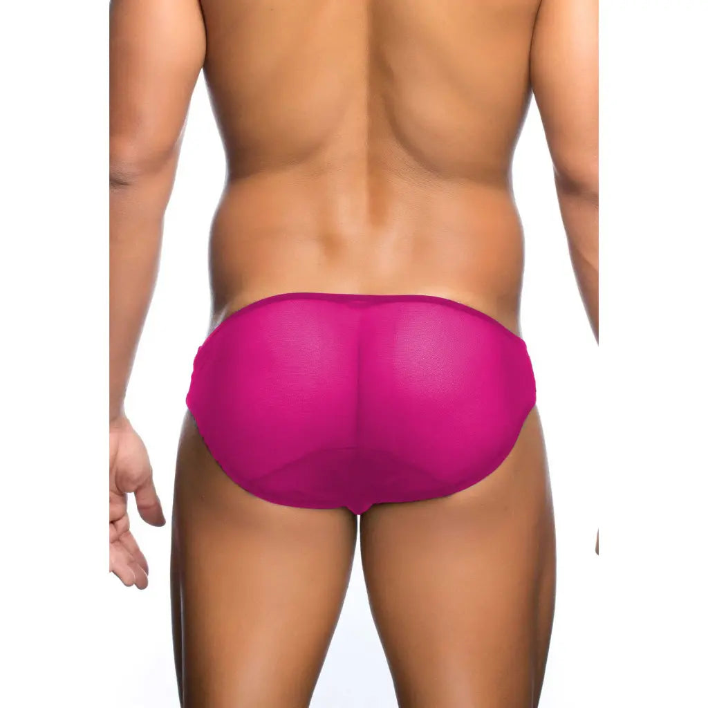 Men’s Sheer Triple Strap Brief – Transparent Mesh Designer Underwear