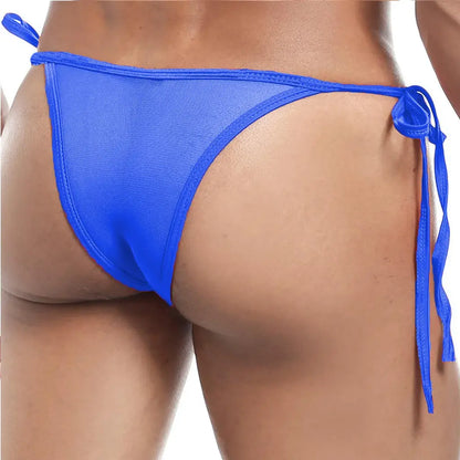 Men's Sheer Tie-Side Bikini Brief - Transparent Low-Rise Stretch Fit Stylish Men's Innerwear